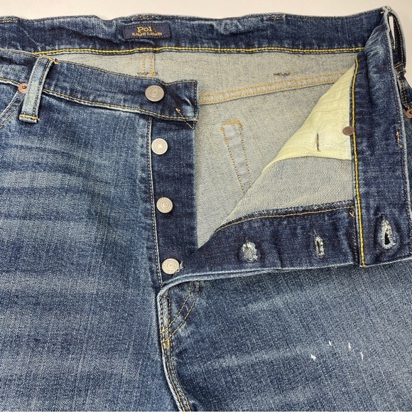 Polo Ralph Lauren Classic Fit Patchwork Jeans Sz 40x32 - Picture 6 of 10